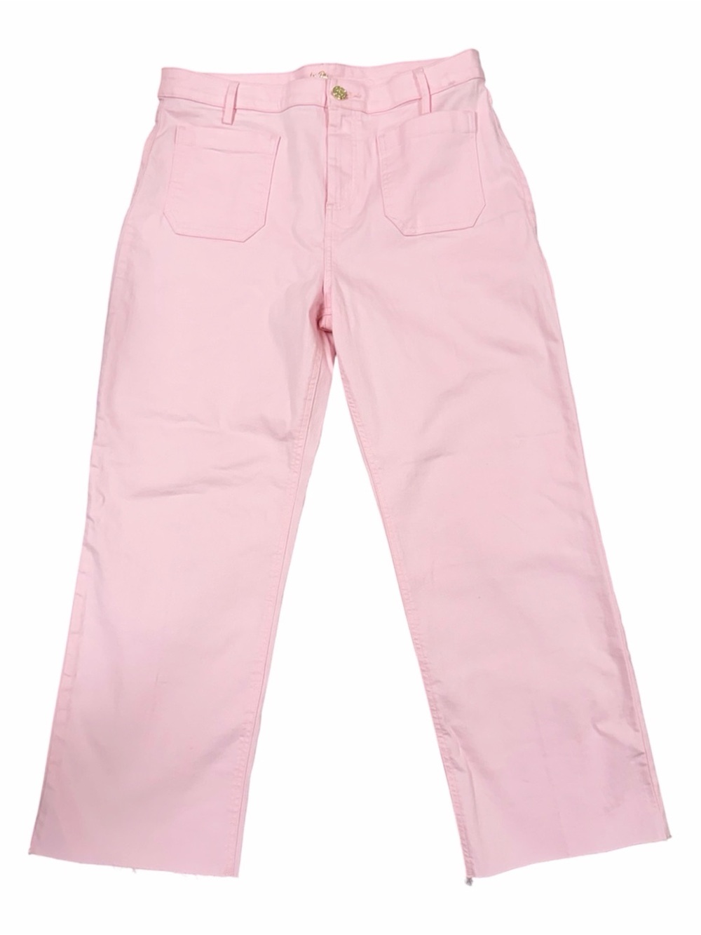 Lilly Pulitzer Women’s Harleen Pink Muse High-Rise Cropped Jeans Sz 14 NEW